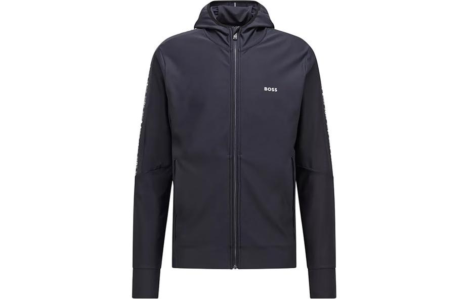 HUGO BOSS FW22 Navy Zip-Up Hoodie Jacket with Logo Detailing 50472367-402 圖 2