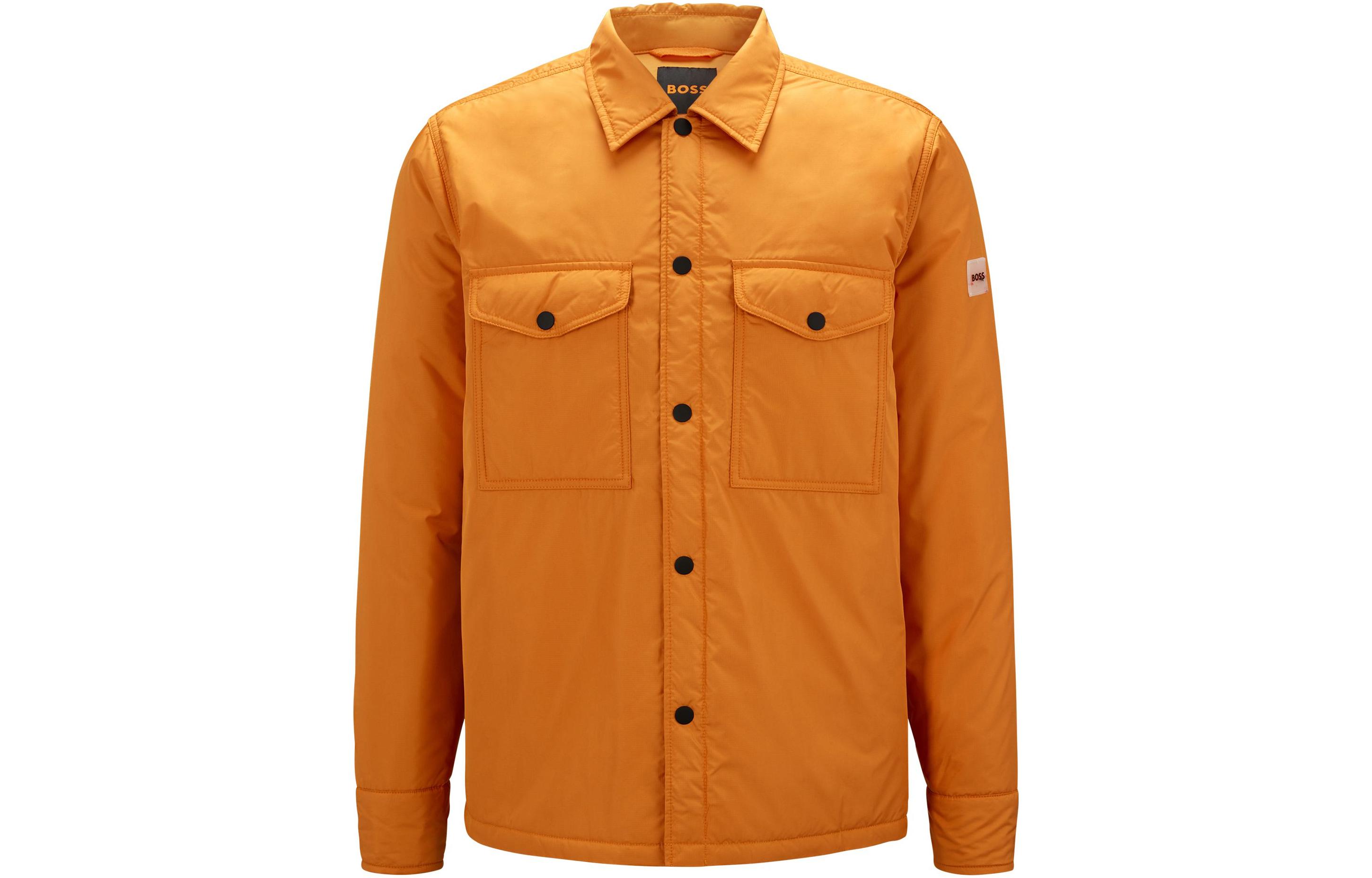 HUGO BOSS FW22 Oversized Orange Shirt-Style Casual Jacket 50476418-890