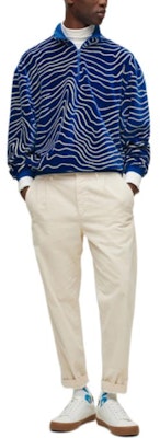HUGO BOSS FW22 藍色圖案半拉鍊運動衛衣 男款 50476172-429 Lookbook HUGO BOSS FW22 藍色圖案半拉鍊運動衛衣 男款 50476172-429