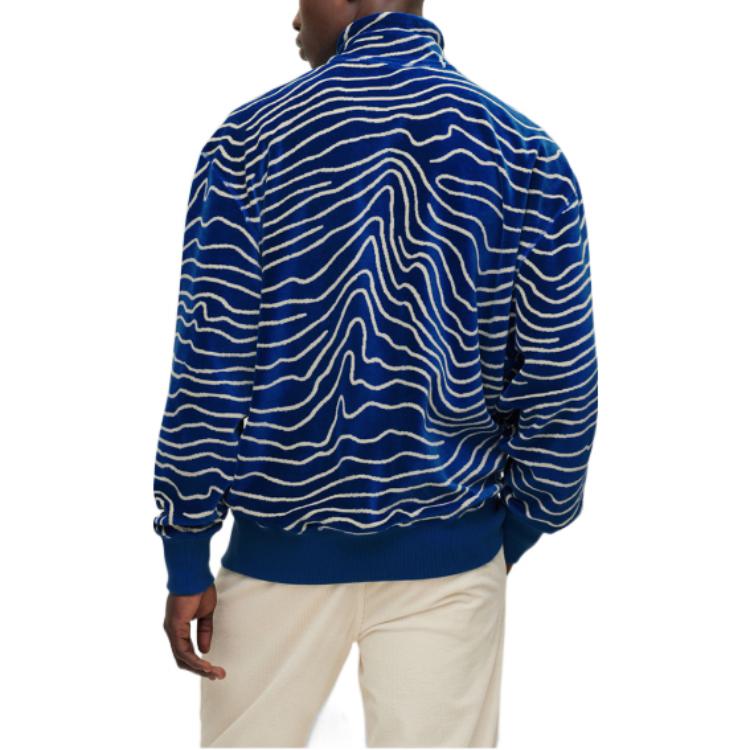 Purchase HUGO BOSS FW22 藍色圖案半拉鍊運動衛衣 男款 50476172-429