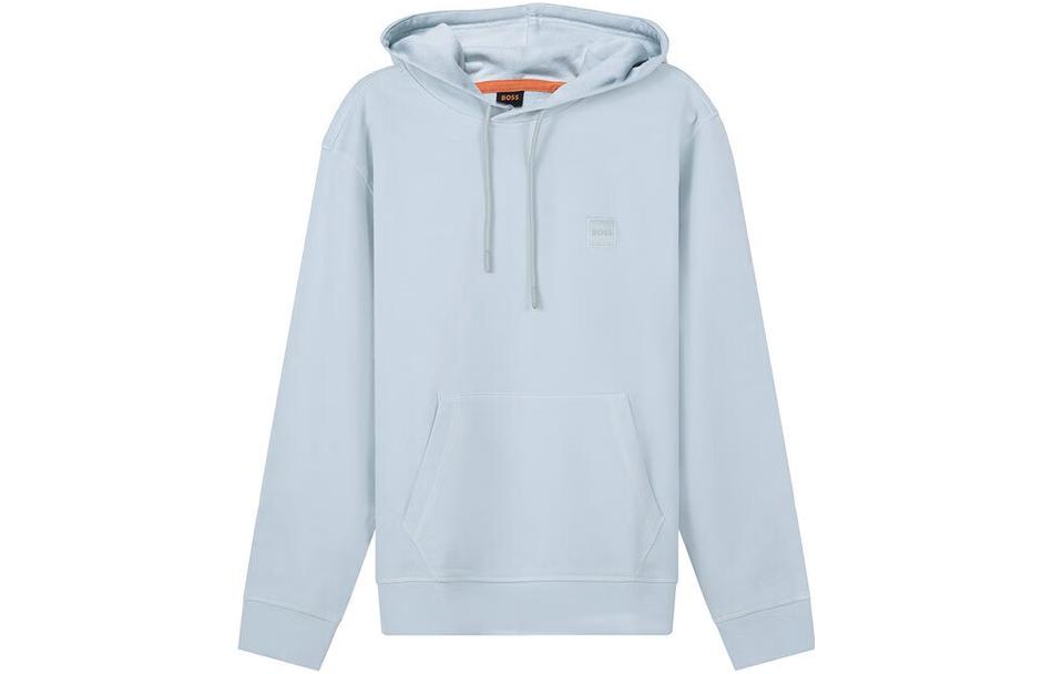 HUGO BOSS FW22 Plain Logo Pullover Sweatshirt Light Blue () 50468445-337