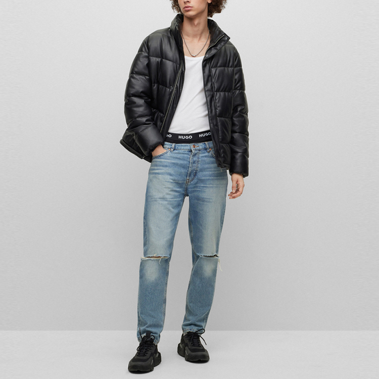 Lookbook 雨果博斯 FW22 黑色棉质立领夹克 50474656-001