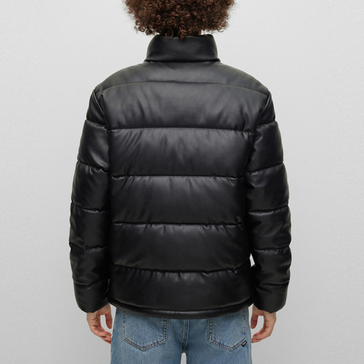 Purchase 雨果博斯 FW22 黑色棉质立领夹克 50474656-001