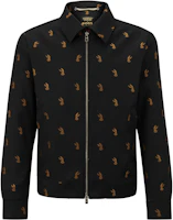 HUGO BOSS FW22 Rabbit Print Shirt Jacket Black 50491775-001 HUGO BOSS FW22 Rabbit Print Shirt Jacket Black 50491775-001