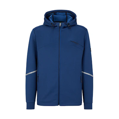 HUGO BOSS FW22 Reflective Detail Hoodie Jacket Blue 50483363-402
