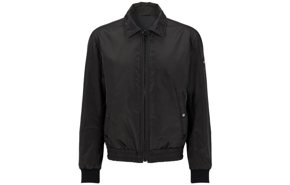 HUGO BOSS FW22 Reversible Water-Resistant Jacket Black with Logo Badge 50480665-001