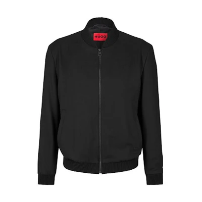 HUGO BOSS FW22 Slim Fit Black Zip-Up Jacket 50475347-001