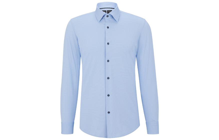 Order HUGO BOSS 2022秋冬修身純色長袖襯衫 淺藍色 50484524-451