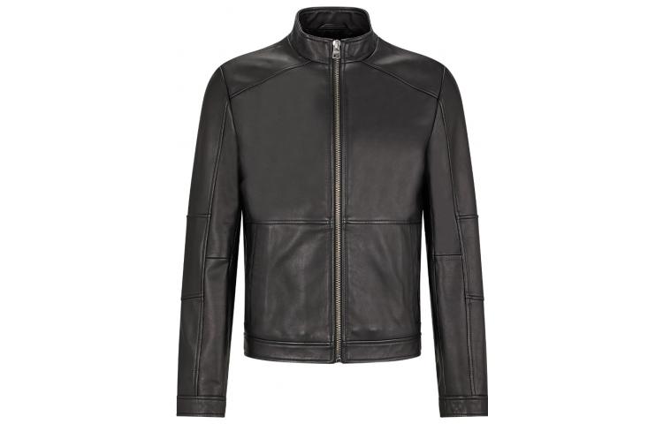 HUGO BOSS FW22 Slim Fit Solid Stand Collar Jacket in Black 50455293-001