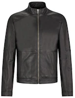 HUGO BOSS FW22 Slim Fit Solid Stand Collar Jacket in Black 50455293-001 HUGO BOSS FW22 Slim Fit Solid Stand Collar Jacket in Black 50455293-001