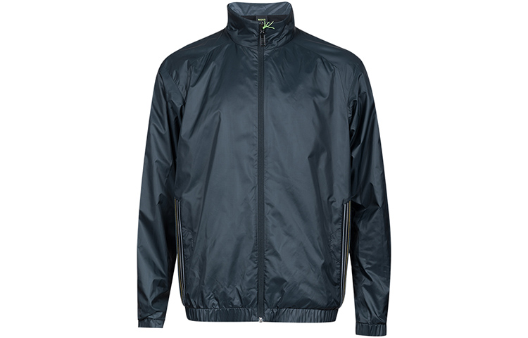 HUGO BOSS FW22 Solid Casual Stand Collar Jacket Navy Blue 50473234--402