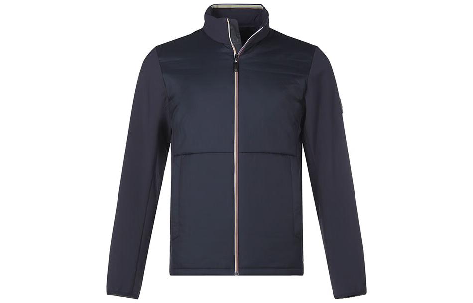 HUGO BOSS FW22 Solid Casual Stand Collar Long Sleeve Jacket Navy Blue 50470302-402