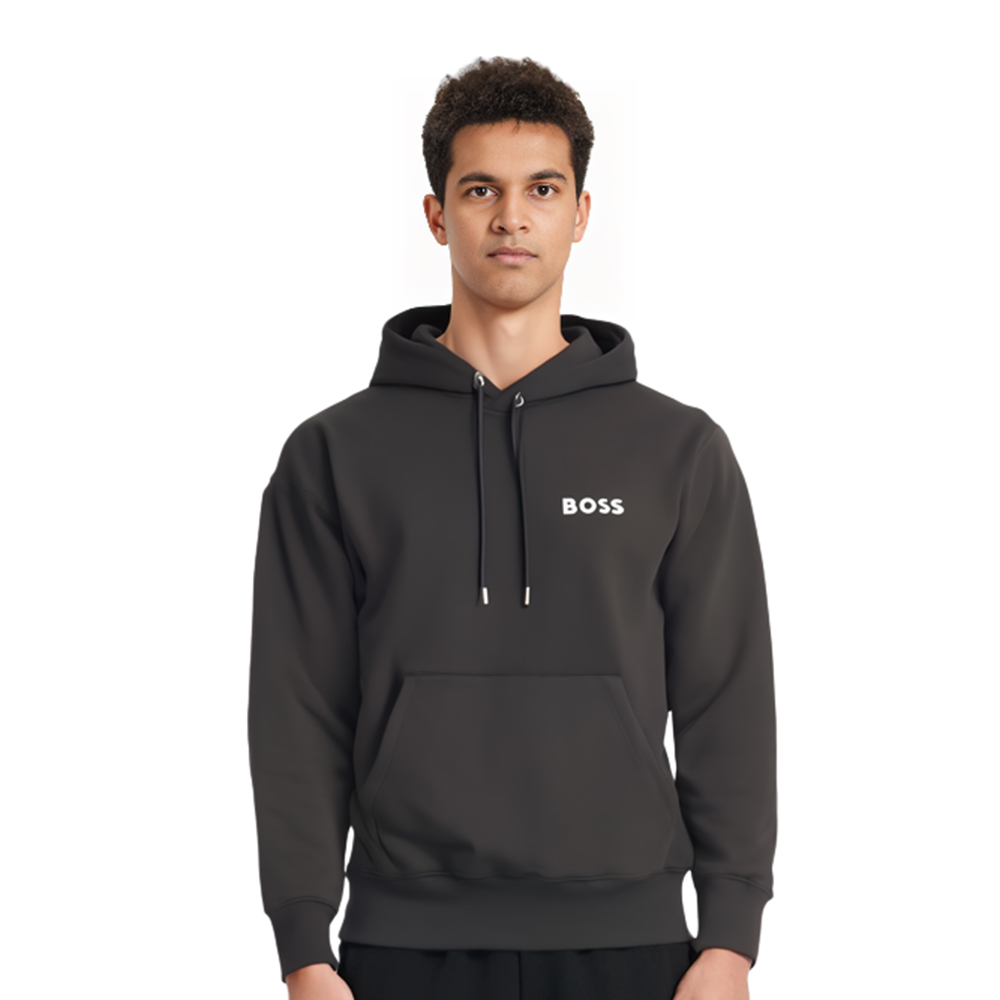 Purchase HUGO BOSS FW22 Baju Sweater Kasual Warna Hitam 50472985-001