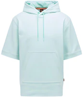 HUGO BOSS FW22 Solid Color Short-Sleeve Hoodie Light Green 50472256-338 HUGO BOSS FW22 Solid Color Short-Sleeve Hoodie Light Green 50472256-338