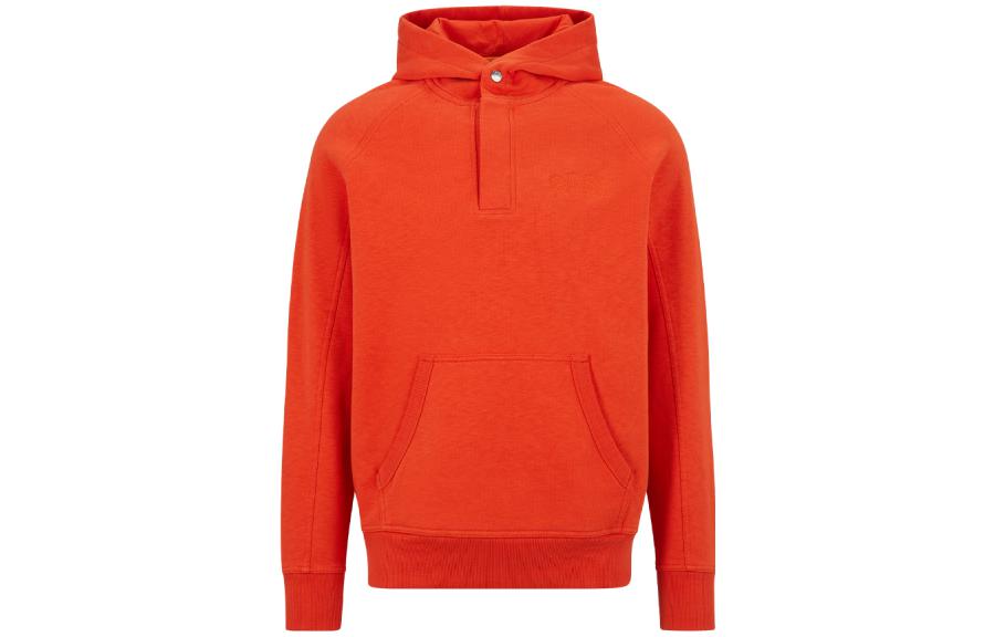 HUGO BOSS FW22 Solid Embroidered Logo Hoodie Men’s Bright Red 50477062-626