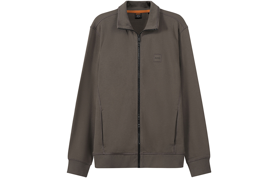 HUGO BOSS FW22 Solid Logo Full-Zip High Neck Jacket Green () 50468428-308