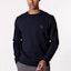 Shop HUGO BOSS FW22 Logo Patch Crewneck Navy Sweatshirt Relaxed Fit Lelaki 50468443-404