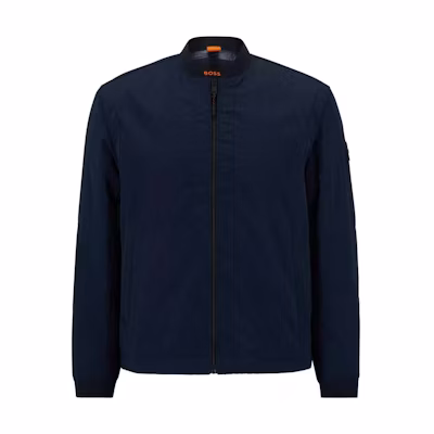 HUGO BOSS FW22 Solid Logo Patch Jacket Men’s Deep Blue 50483896-404
