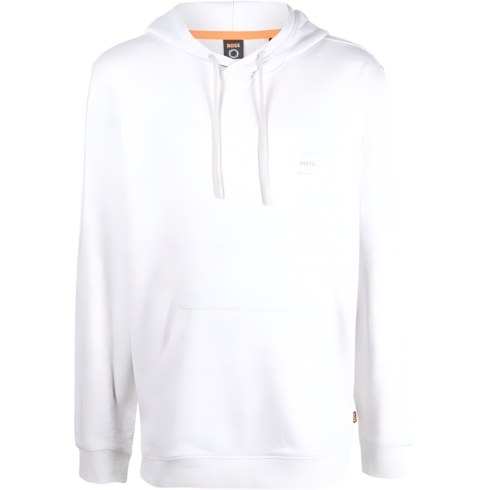 HUGO BOSS FW22 Solid Logo Patch Pullover Sweatshirt Men’s Light Grey 50468445-104