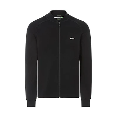 HUGO BOSS FW22 Solid Logo Print Long Sleeve Jacket Men’s Black 50475183-001