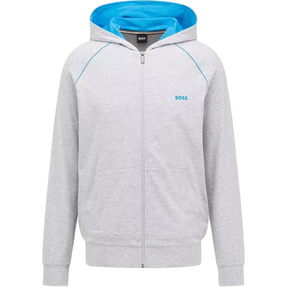 HUGO BOSS FW22 Solid Zip-Up Hoodie Gray 50469581-035