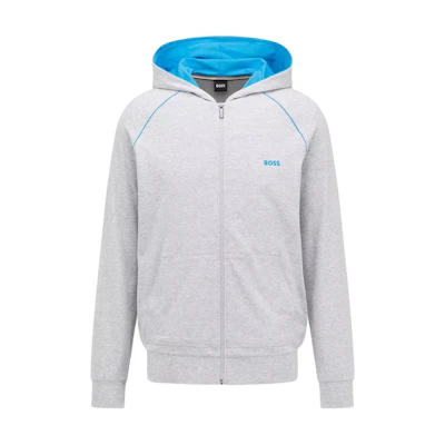 HUGO BOSS FW22 Solid Zip-Up Hoodie Gray 50469581-035