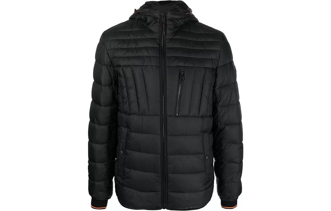 HUGO BOSS FW22 Solid Zip-Up Hoodie Jacket Men’s Black 50473894-001