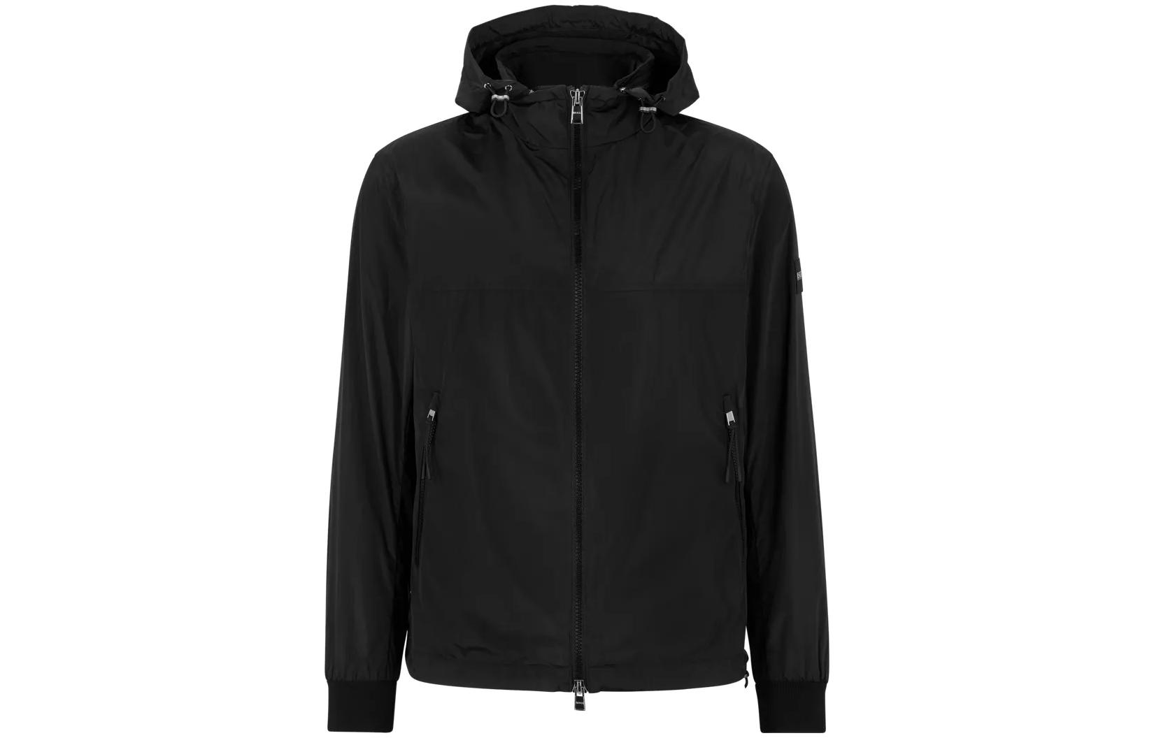 HUGO BOSS FW22 Solid Zip Hoodie Jacket Men’s Black 50477459-001