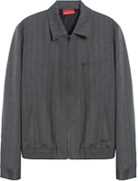 HUGO BOSS FW22 Striped Collar Zip Long Sleeve Jacket Grey 50479651-021 HUGO BOSS FW22 Striped Collar Zip Long Sleeve Jacket Grey 50479651-021