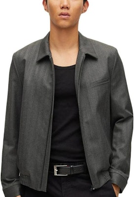 HUGO BOSS FW22 條紋領拉鍊長袖外套 灰色 50479651-021 Purchase HUGO BOSS FW22 條紋領拉鍊長袖外套 灰色 50479651-021