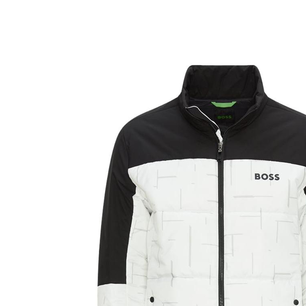 HUGO BOSS FW23  Black and White Colorblock Stand Collar Jacket 50497559-100 圖 6