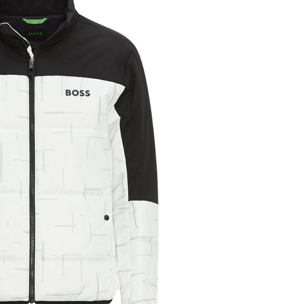 HUGO BOSS FW23  Black and White Colorblock Stand Collar Jacket 50497559-100 圖 8