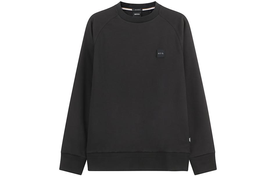 HUGO BOSS FW23  Black Crewneck Pullover Casual Sweatshirt. 50486951-001