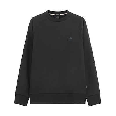 HUGO BOSS FW23 Black Crewneck Pullover Casual Sweatshirt. 50486951-001
