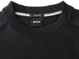Shop HUGO BOSS FW23 黑色圓領休閒衛衣套頭衫。 50486951-001