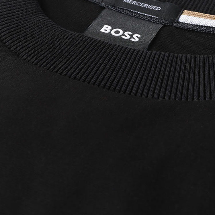 Purchase HUGO BOSS FW23 黑色圓領休閒衛衣套頭衫。 50486951-001