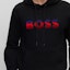 Sizing HUGO BOSS FW23 Black Hoodie with Letter Print Casual Design 50499560
