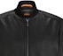 Sizing HUGO BOSS FW23 黑色皮革棒球領夾克外套. 50498511-001