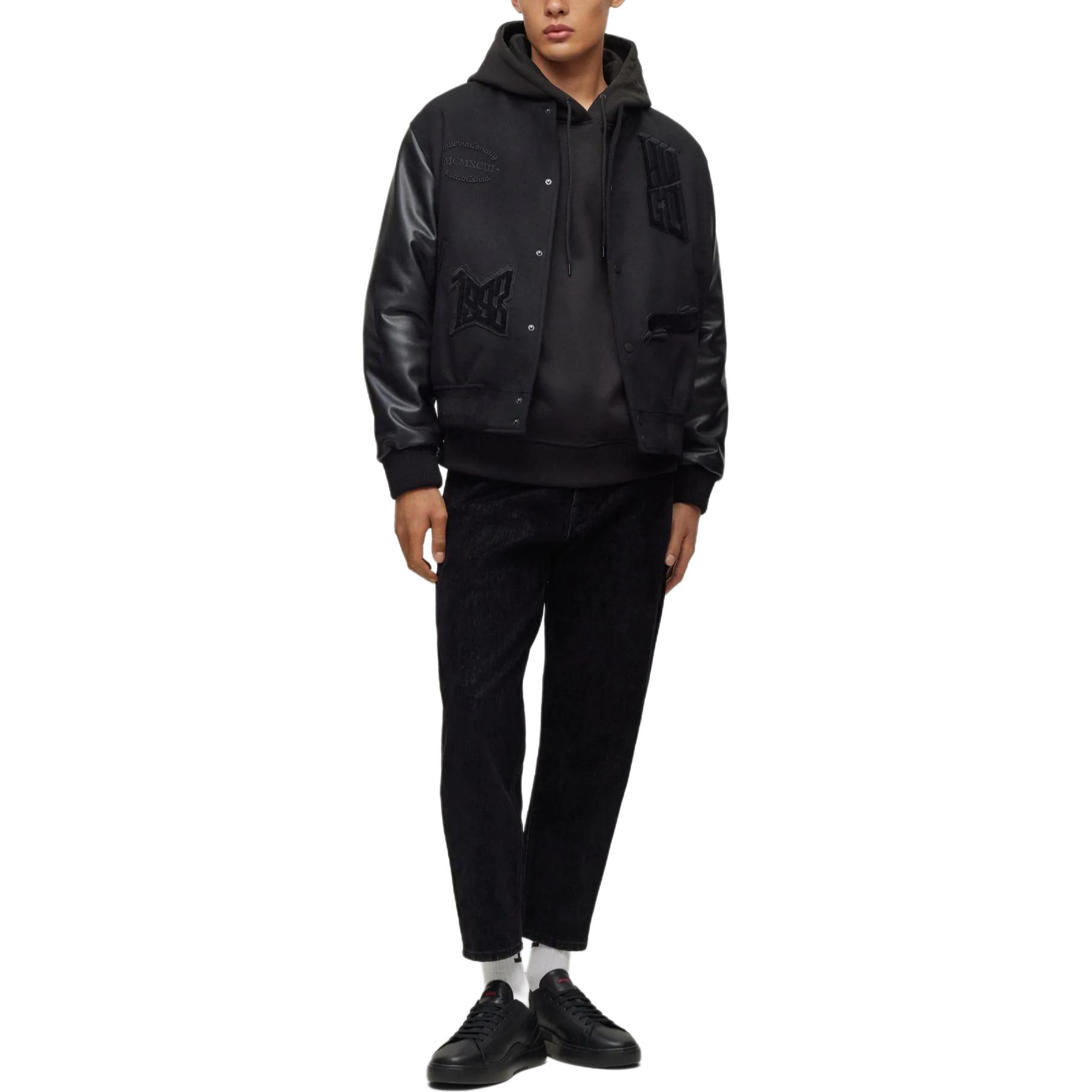 HUGO BOSS FW23  Black Logo Print Single-Breasted Long-Sleeve Jacket. 50503394-001 圖 3