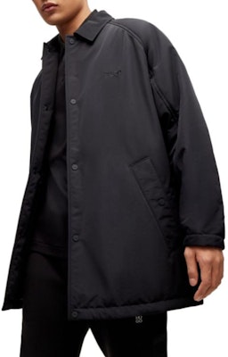 HUGO BOSS FW23 Jaket Lengan Panjang Hitam dengan Logo Bordir. 50495834-001 Details for HUGO BOSS FW23 Jaket Lengan Panjang Hitam dengan Logo Bordir. 50495834-001