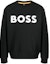 Order HUGO BOSS FW23 Black Loose-Fit Letter Print Crewneck Sweatshirt. 50487133-001