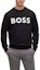 Sizing HUGO BOSS FW23 Black Loose-Fit Letter Print Crewneck Sweatshirt. 50487133-001
