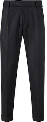 HUGO BOSS FW23 Black Mid-Rise Straight-Leg Casual Pants. 50502548-001 Buy HUGO BOSS FW23 Black Mid-Rise Straight-Leg Casual Pants. 50502548-001