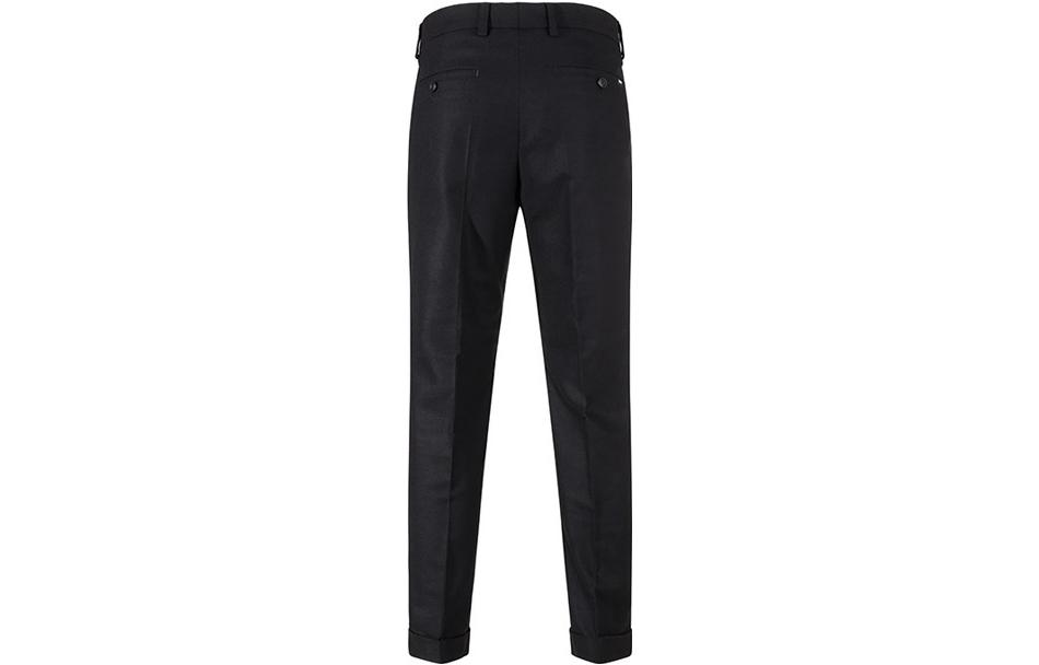 Lookbook HUGO BOSS FW23  Black Mid-Rise Straight-Leg Casual Pants. 50502548-001