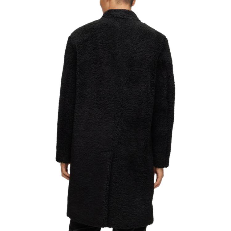 HUGO BOSS FW23  Black Single-Breasted Long Sleeve Overcoat. 50499100-001 圖 4
