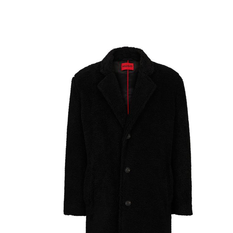 HUGO BOSS FW23  Black Single-Breasted Long Sleeve Overcoat. 50499100-001 圖 7