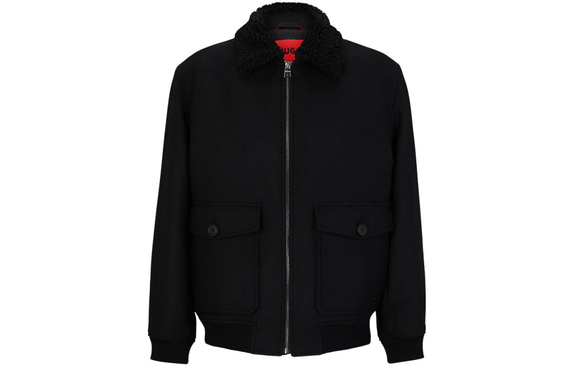 HUGO BOSS FW23  Black Solid Color Zip Pocket Long Sleeve Jacket 50497093-001 圖 2