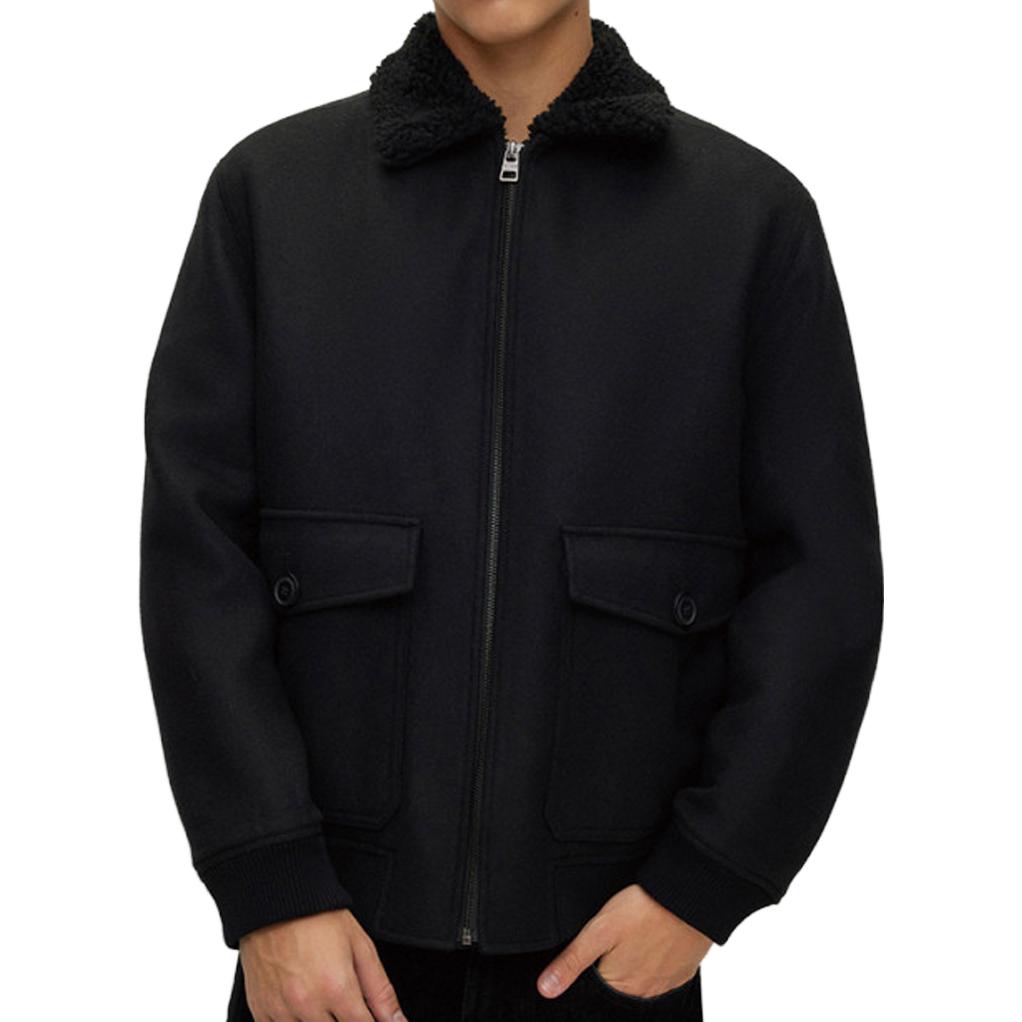 HUGO BOSS FW23  Black Solid Color Zip Pocket Long Sleeve Jacket 50497093-001 圖 4