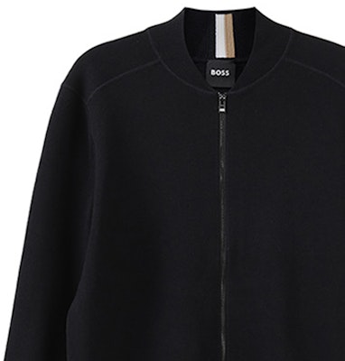 HUGO BOSS FW23 黑色純色針織拉鍊長袖圓領毛衣. 50495388-001 Shop HUGO BOSS FW23 黑色純色針織拉鍊長袖圓領毛衣. 50495388-001