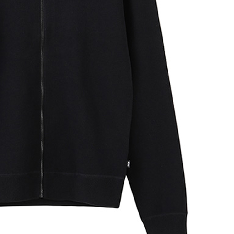 Details for HUGO BOSS FW23 黑色純色針織拉鍊長袖圓領毛衣. 50495388-001